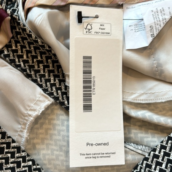 Etro straight leg trousers, geometric print, zip front, size 46 (US size 10) - Picture 5 of 7